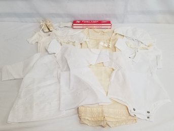 Baby Christening Lot - Two Outfits, Accessories & Baptismal Candles