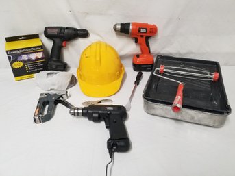 Small Tool Lot: Cordless Drills, Painting Supplies & More