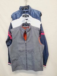 Three Men's Outerwear Vests & Warm Up Jackets - Banana Republic, Ben Sherman & Vineyard Vines