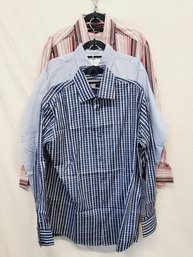 Three Men's Button Down Long Sleeved Oxford Size XL Shirts-Banana Republic, Reactor, Scotch & Soda