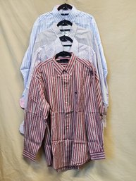 Faconnable, Eton, Lacoste & Bugatchi Men's Designer Button Down Dress Shirts - Size XL / 44