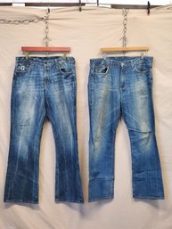 Two Pairs Of LUCKY Brand Men's Denim - Sizes 34 & 36