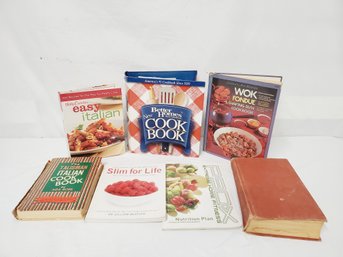 Assortment Of Vintage & Contemporary Cookbooks & Nutrition Books