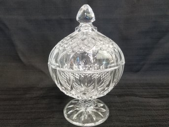 Two Piece Crystal Pedestal Candy Dish