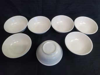 Seven Pfaltzgraff  White Stoneware Bowls