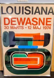 Vintage 1974 Exibition Poster Of French Artist Jean Deswane
