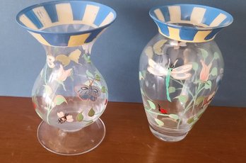 Pair Of Vintage Lenox Handpainted Vases