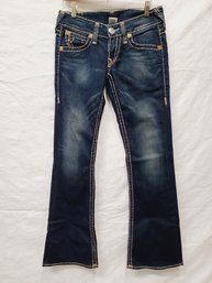 Pair Of Ladies True Religion Dark Wash Size 28 Denim Jeans