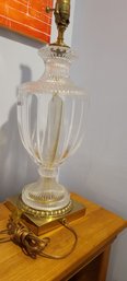 Vintage Hollywood Regency Crystal And Glass Lamp