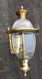 Vintage Brass Porch Light With Three Lights