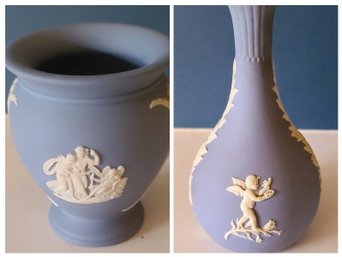 Two Prized Wedgewood Vases 4.5' And 6' Tall