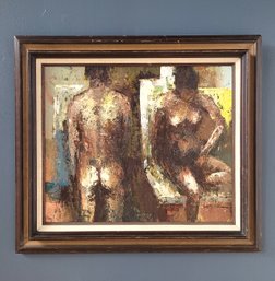 Well Listed Edward Barton, (1926-2012) Oil On Canvas Nude