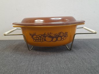 Vintage Pyrex Baking Dish On Hot Tray