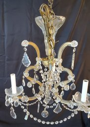 Early - Mid 20th Century 3 Arm Maria Theresa Chandelier