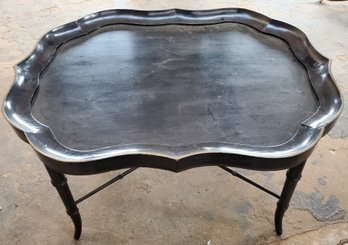 Black Enamel Tray Style Table
