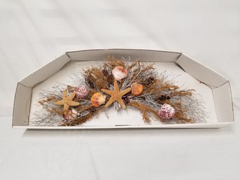 Vintage Beach House Sea Shells And Starfish Themed Wall Hanging Swag