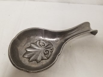 Vintage LENOX Spoon Rest Metal Serveware Embossed