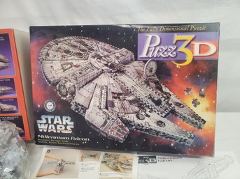 1995 New Milton Bradley Old Stock Star Wars Millenium Falcon PUZZ 3D - Foam Backed Pieces