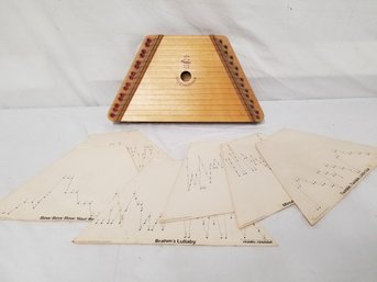 Vintage Lap Harp Zither Nepenenoyka 15 String Instrument USSR