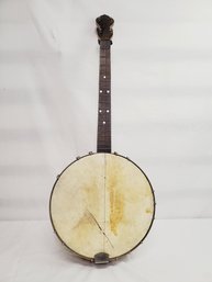 Vintage Open Back Four String Banjo With Grover Tail Piece - Unbranded - For Repair & Restoration