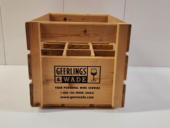 Geerlings And Wade Wooden Wine Box