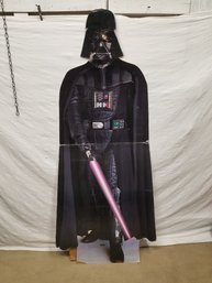 Vintage 1996 Star Wars Movie Theater Cardboard Cutout Darth Vader With Lightsaber