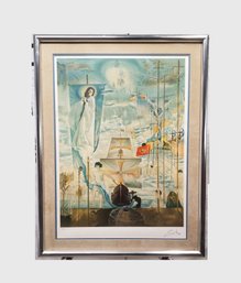 SALVADOR DALI - H/S 'Columbus Templar With Ships' Litho Signed And Numbered 237 Of 300