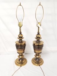 Vintage Stiffel Brass Table Lamps Mid-century Modern