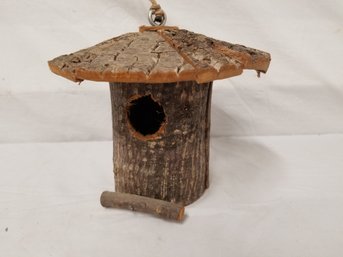 Small Barkwood Round Birdhouse