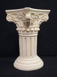 Small Vintage LBK Pottery Corinthian Roman Column Pedestal Plant Stand