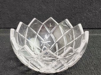 Vintage Mikasa Crystal Crescendo Bowl With Saw Tooth Edge