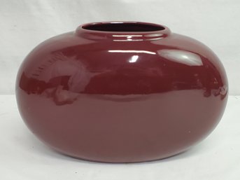 Vintage 1984 Haeger USA Maroon Contemporary Styled Flower Vase - Style 4317