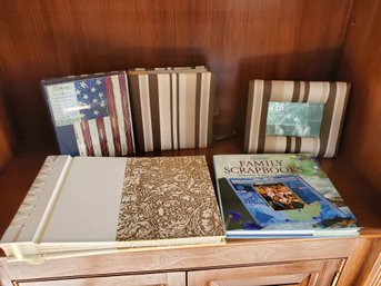 Assortment Of New Photo Albums, Fabric Frame And Hardcover Scrapbooking Book