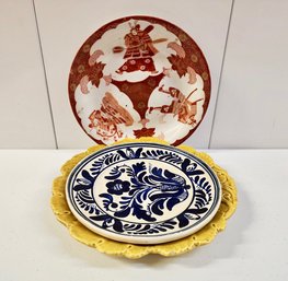Decorative Plates Including Japanese, Romanian And Leaf Pattern (3)