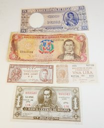 5 Paper Bills Foreign Note Lot