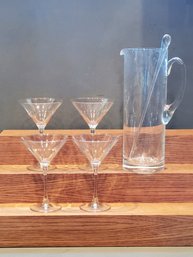 Martini Barware - Pitcher & Glasses