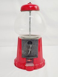 Vintage Carousel Industries Red Metal & Glass Gumball Candy Machine