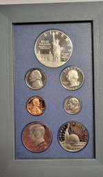 1986 United States Mint Prestige Set 7 Coin Set SILVER DOLLAR SILVER.999
