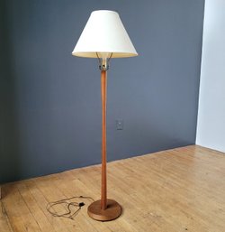 60s Mid Century Solid Walnut Floor Lamp