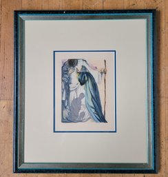 Framed Salvador Dali ' Purgatory 14' Wood Engraving