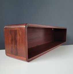 Rare 60s Danish Rosewood Floating Wall Shelf By Pedersen & Hansen