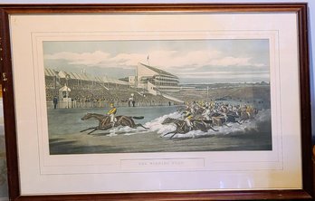 Vintage Horse Race Print, The Winning Post By H. Alken