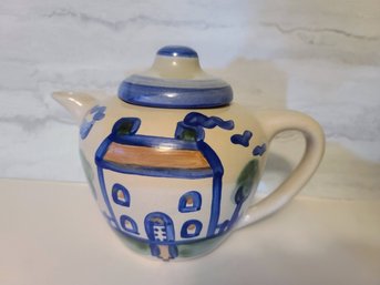 Large  Hand Painted Vintage Tea Pot,  By M.A. Hadley