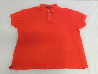 Ralph Lauren Classic Orange Short Sleeve Polo Shirt Size Youth Large