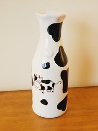 Cute Breakfast For Four Tabletops Unlimited Black & White Cow Motif Milk Bottle
