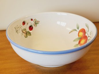 Savoir Vivre Large Ceramic Fruit Motif Serving Bowl