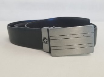 Men's Victorinox Swiss Gear Silver Tone Belt Buckle With Leather Belt