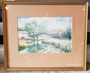 Painiting 'Sunshine On The River Valley' Signed Marvyn Goode