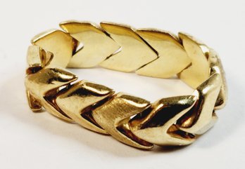 Wow...unique Chain Link 14k Yellow Gold Flex Ring