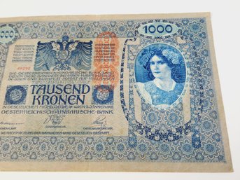 Austria 1000 Kronen 1902  Large Size Note Austro-hungarian Empire